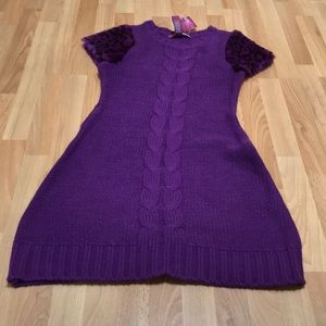 Purple sweater dress